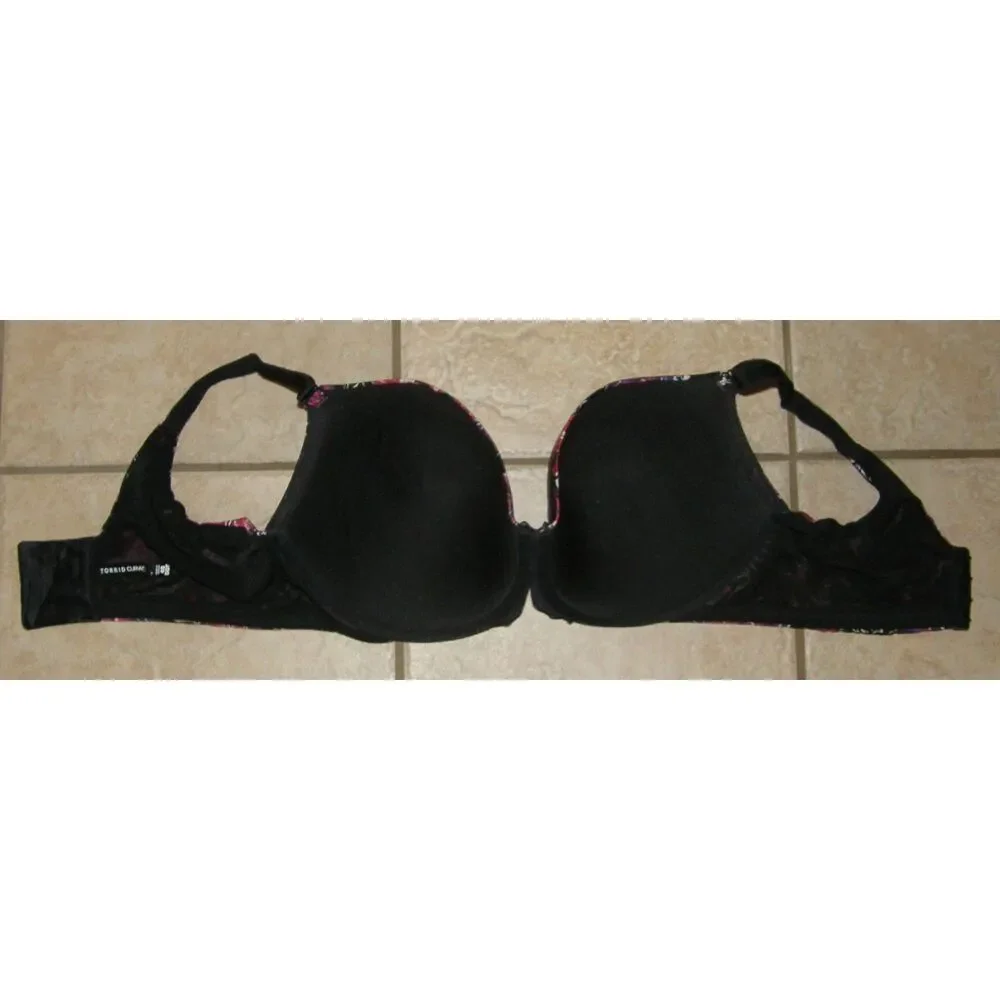 TORRID CURVE Colorful Floral Plus Sz 40DDD Lightly Padded Push Up Underwire Bra